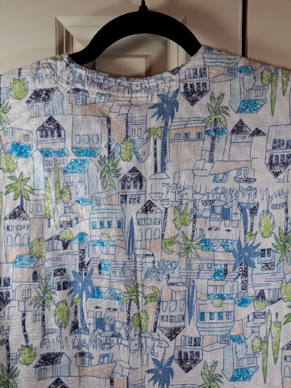Cabin Creek Blue & Green Printed Button-Down Shirt - Picture 7 of 7
